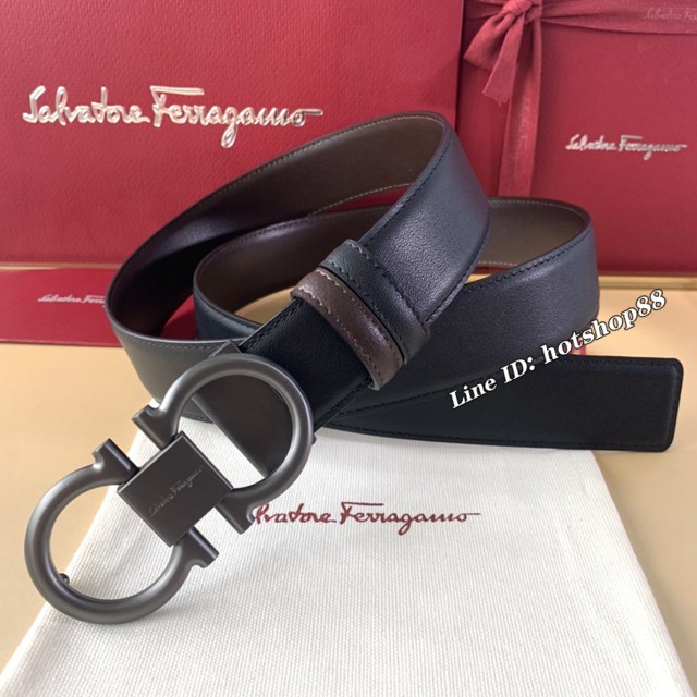 菲拉格慕專櫃款男士皮帶 Ferragamo精品銅扣腰帶  jjp1952